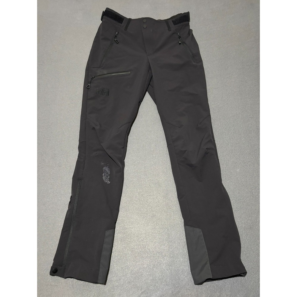 Helly Hansen Odin Recco Ski Pants Men's Small Black Softshell - Stains AS IS